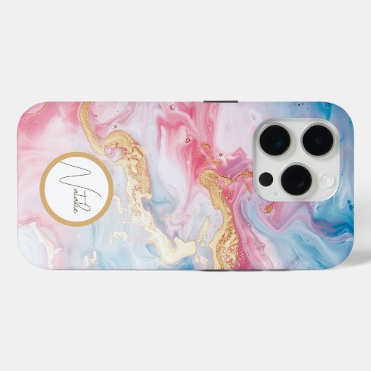 Pastel farbig Elegant Glamour Script Case Mate (Rückseite (Horizontal))