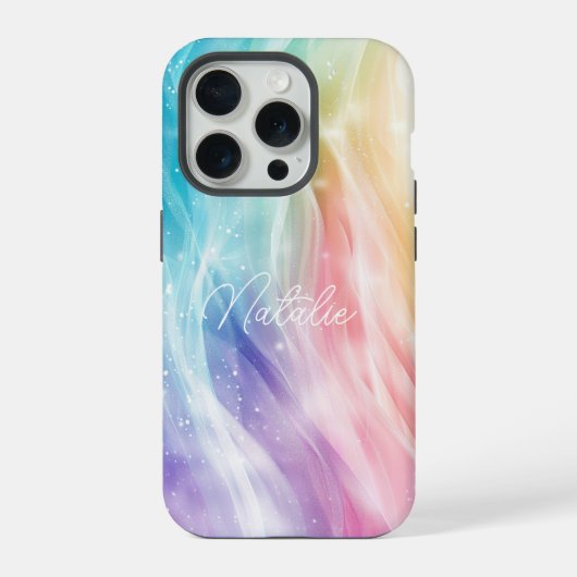 Pastel farbig Elegant Glamour Script Case Mate iPhone Hülle (Rückseite)