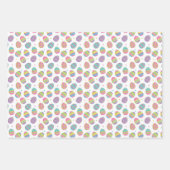 PASTEL FARBIGE EISER UND LILA POLKA-HUNDEN IM OSTE GESCHENKPAPIER SET (Vorderseite)