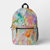 PASTEL-FARBIGE PALETTE BRUSH-STROKEN SEHEN ABSTRAK BEDRUCKTER RUCKSACK (Vorderseite)