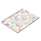 PASTEL-FARBIGE VALENTINKONVERSATION HERZEN NOTIZBLOCK (Linke Seite)