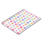 PASTEL-FARBIGE VALENTINKONVERSATION HERZEN NOTIZBLOCK (Linke Seite)