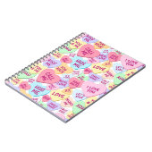 PASTEL-FARBIGE VALENTINKONVERSATION HERZEN NOTIZBLOCK (Linke Seite)