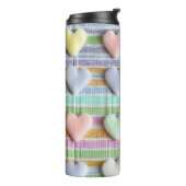 PASTEL-FARBSTREIFEN UND VALENTINE-HERZEN THERMOSBECHER (Nach links gedreht)