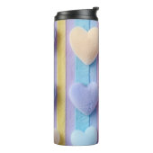 PASTEL-FARBSTREIFEN UND VALENTINE-HERZEN THERMOSBECHER (Nach links gedreht)