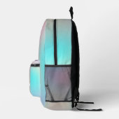 Pastel Farbton farbenfroh futuristisch Bedruckter Rucksack (Rechts)