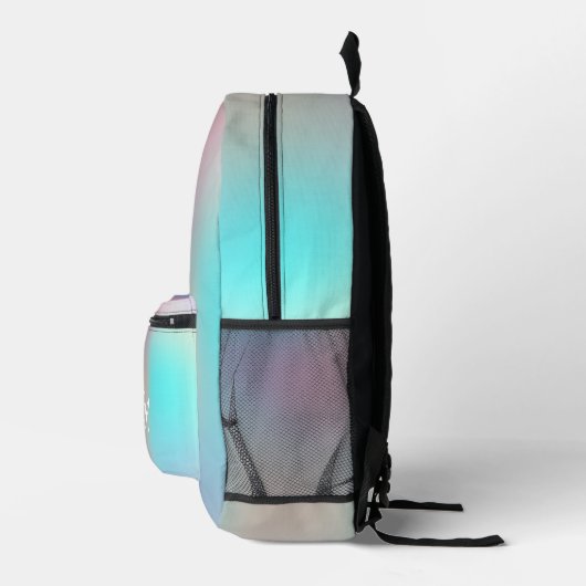 Pastel Farbton farbenfroh futuristisch Bedruckter Rucksack (Rechts)