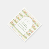 Pastel Farm Animals Garden Baby Shower Serviette (Ecke)