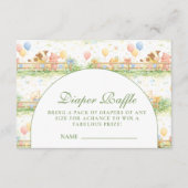 Pastel Farm Animals Garden Diapper Raffle Begleitkarte (Vorderseite)
