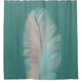 Pastel feather minimalistische Kunst Duschvorhang (Vorderseite)
