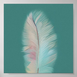 Pastel feather minimalistische Kunst Poster
