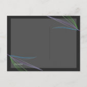 Pastel Feathers Abstrakt Custom SAVE THE DATE Ankündigungspostkarte (Rückseite)