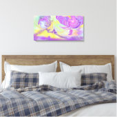 Pastel Federträume Stretched Canvas Print Leinwanddruck (Insitu (Schlafzimmer))
