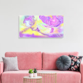 Pastel Federträume Stretched Canvas Print Leinwanddruck (Insitu (Wohnzimmer))