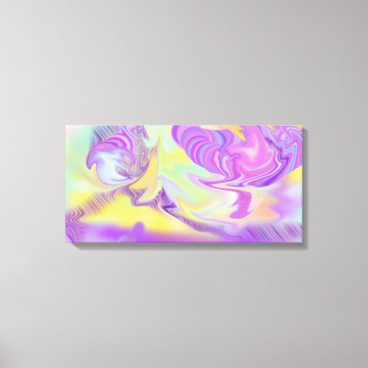 Pastel Federträume Stretched Canvas Print Leinwanddruck (Vorderseite)