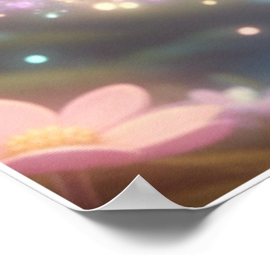 Pastel-Fee-Hase – Magisches Fantasy-Poster-Kunstwe Poster (Ecke)