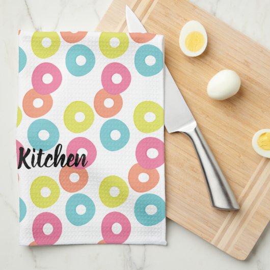 Pastel Feinschmecker Cereal Floatie Loops Moderne Geschirrtuch (Viertel Falte)