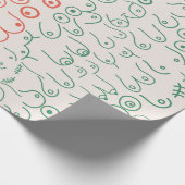 Pastel feministisches Brustpapier Geschenkpapier (Ecke)