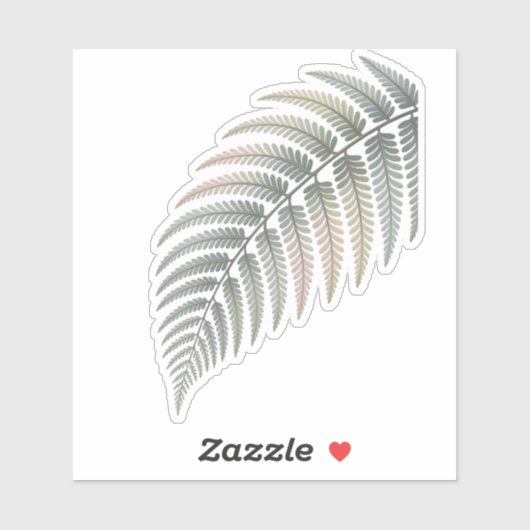 Pastel fern leaf* aufkleber (Blatt)