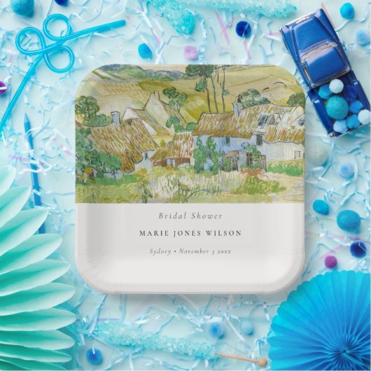 Pastel Fields Berglandschaft Brautparty Pappteller (Party)