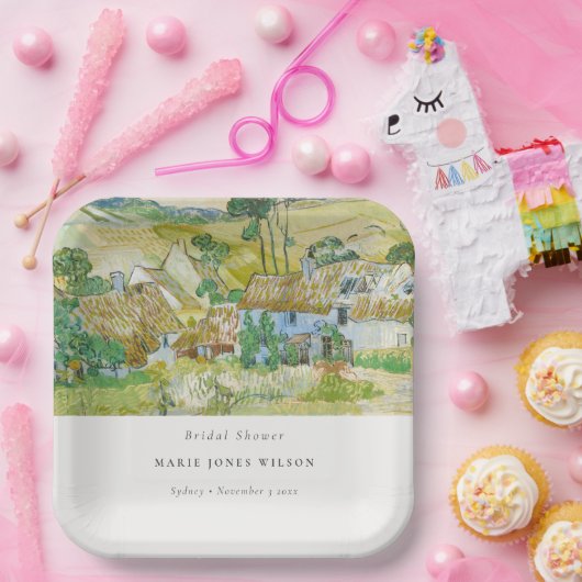 Pastel Fields Berglandschaft Brautparty Pappteller (Party)