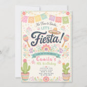 Pastel-Fiesta-Geburtstag Einladung (Vorderseite)