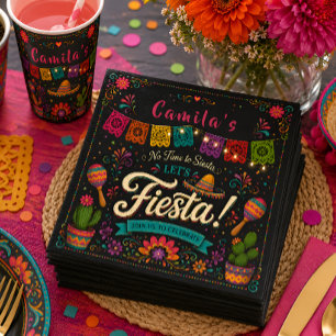 Pastel-Fiesta-Geburtstagsservietten für Mädchen me Serviette