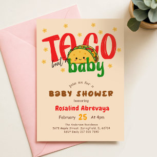 Pastel Fiesta Mexikanische Taco-Party zur Babypart Einladung