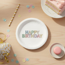 Pastel-Filz-Buchstaben Alles Gute zum Geburtstag