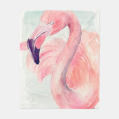 Pastel Flamingo Fleecedecke (Vorderseite)