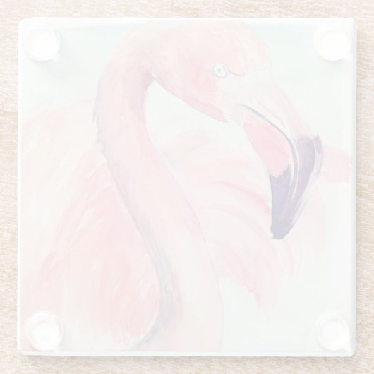 Pastel Flamingo Glasuntersetzer (Rückseite)