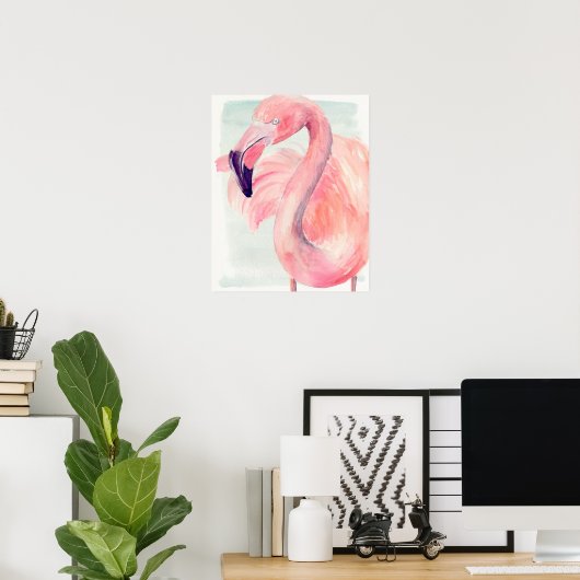 Pastel Flamingo Poster (Heimbüro)