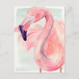 Pastel Flamingo Postkarte