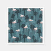 Pastel Flamingos auf Aquamarin Serviette (Vorderseite)