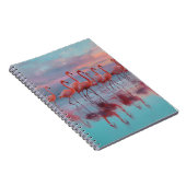 Pastel Flamingos Sunset Water Reflection Notizblock (Rechte Seite)
