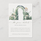 Pastel Flora Garden Arch Botanische Hochzeit Detai Begleitkarte (Vorderseite)