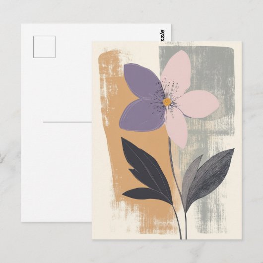 Pastel Flora in Stille #092 Postkarte (Vorne/Hinten)