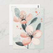 Pastel Flora in Stille #097 Postkarte (Vorne/Hinten)