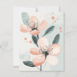 Pastel Flora in Stille #097 Postkarte