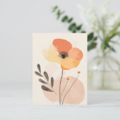 Pastel Flora in Stille #099 Postkarte (Stehend Vorderseite)