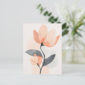 Pastel Flora in Stille #111 Postkarte (Stehend Vorderseite)