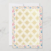 Pastel Floral Anand Karaj Punjabi Sikh Wedding Einladung (Rückseite)