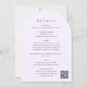 Pastel Floral Arch all in one  Wedding Invitation Einladung (Rückseite)