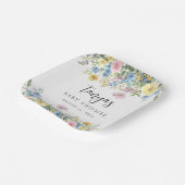 Pastel Floral Baby in Blütendusche Pappteller (Gewinkelt)