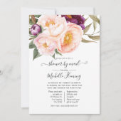 Pastel Floral Baby Shower by Mail Einladung (Vorderseite)