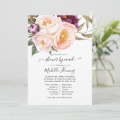 Pastel Floral Baby Shower by Mail Einladung (Stehend Vorderseite)
