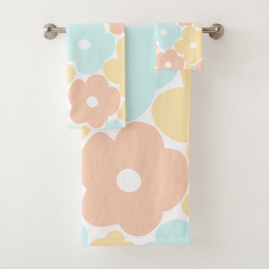 Pastel Floral Badhandtuch Set (Insitu)