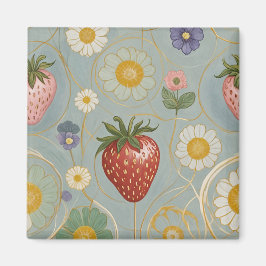 Pastel Floral & Berry Delight Magnet