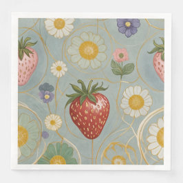 Pastel Floral & Berry Delight Serviette