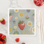 Pastel Floral & Berry Delight Serviette (Beispiel)